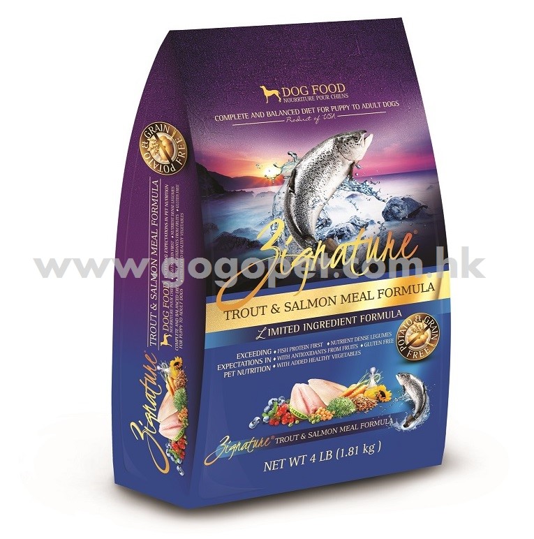 Zignature Trout+Salmon Formula 無穀物鱒魚及三文魚全犬配方