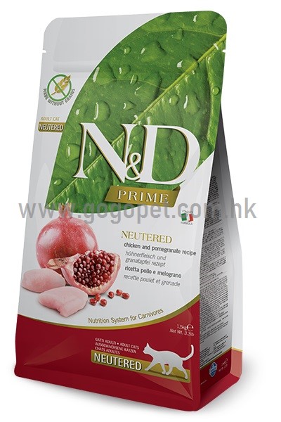 N&D 無穀物全天然 雞肉+石榴 絶育貓配方 N&D 無穀物全天然 雞肉+石榴 絶育貓配方
