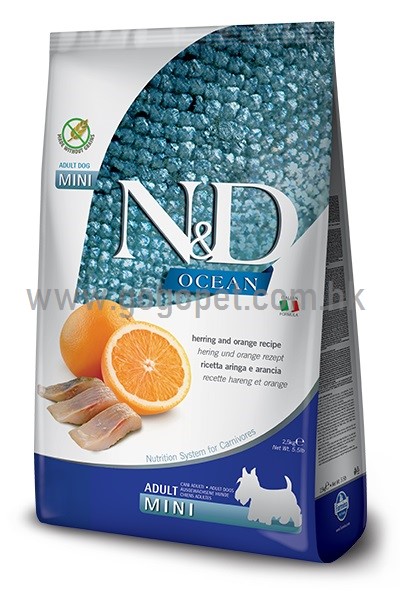 N&D 無穀物全天然 純鯡魚+橙配方 全犬糧 (細粒) N&D 無穀物全天然 純鯡魚+橙配方 全犬糧 (細粒)