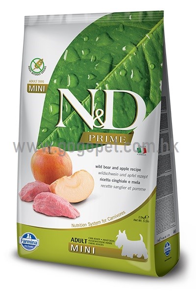N&D 無穀物全天然 野豬&蘋果配方 全犬糧 (細粒) N&D 無穀物全天然 野豬&蘋果配方 全犬糧 (細粒)