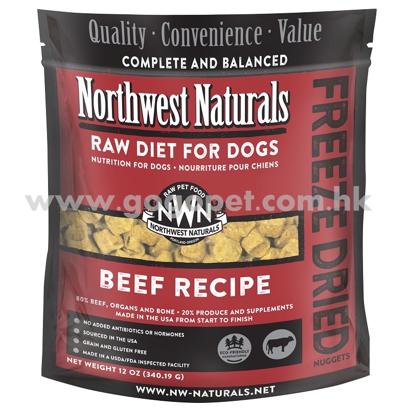 Northwest Naturals NWN 凍乾脫水牛肉犬糧 12oz Northwest Naturals NWN 凍乾脫水牛肉犬糧 12oz