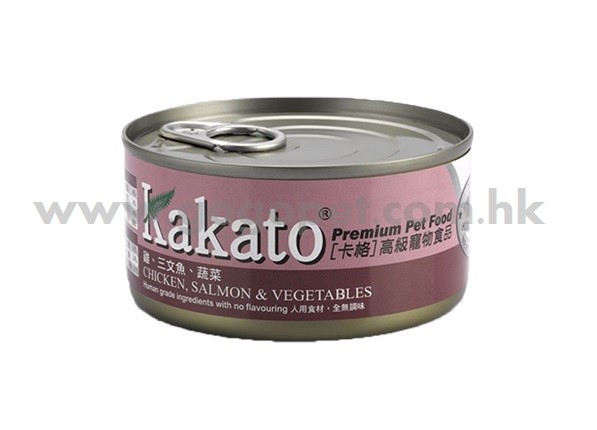 Kakato 卡格 – 雞、三文魚、蔬菜 170g_wm