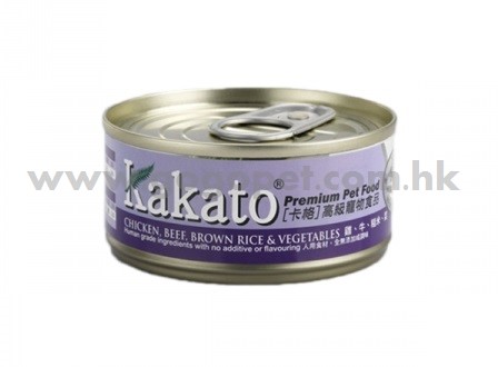 Kakato 卡格 – 雞、牛、糙米、菜 170g_wm