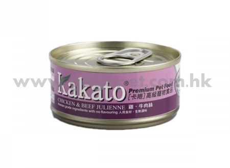 Kakato 卡格 – 雞、牛肉絲 170g_wm