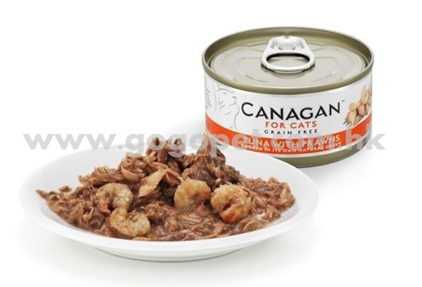 Canagan 原之選 - 無穀物吞拿魚伴大蝦天然貓罐頭 75g Canagan 原之選 - 無穀物吞拿魚伴大蝦天然貓罐頭 75g