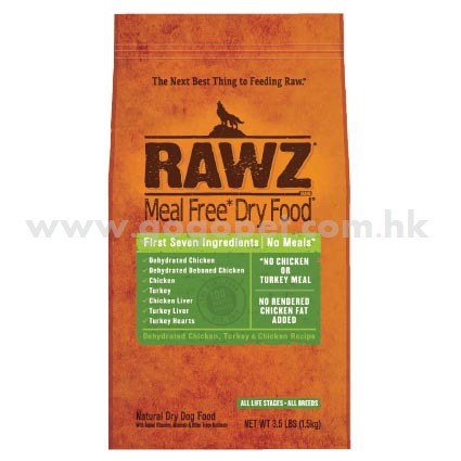 RAWZ - 頂級無穀物 脫水雞肉+火雞肉+雞肉全犬配方 (3.5磅送$10/20磅送$80會員消費卷) RAWZ - 頂級無穀物 脫水雞肉+火雞肉+雞肉全犬配方 (3.5磅送$10/20磅送$80會員消費卷)