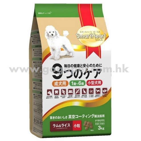 SMARTHEART 金裝小型犬成犬配方狗糧-羊肉+飯味_wm SMARTHEART 愛心 金裝小型犬成犬配方狗糧 (羊肉+飯味)