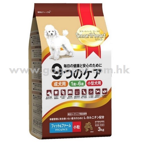 SMARTHEART 金裝小型犬成犬配方狗糧-雞肉+飯味_wm SMARTHEART 愛心 金裝小型犬成犬配方狗糧 (雞肉+飯味)