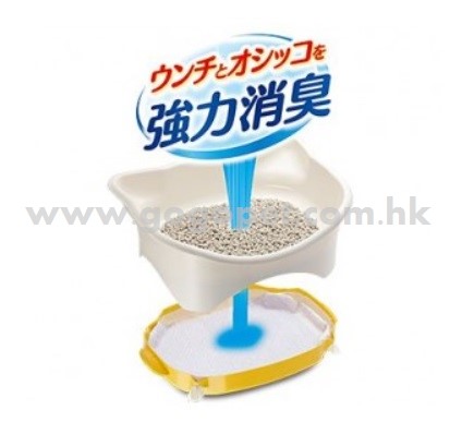 Unicharm 日本花王 雙層貓砂盆套裝 (迷你型-米白色)