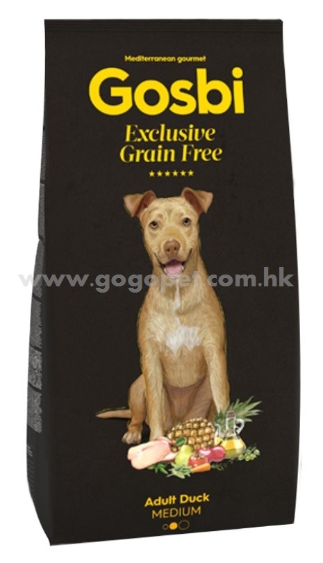 Gosbi 無穀物低敏中型成犬鴨肉配方 Gosbi 無穀物低敏中型成犬鴨肉配方