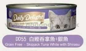 Daily Delight 白鰹吞拿魚+銀魚 JELLY 80G (DD55) Daily Delight 白鰹吞拿魚+銀魚 JELLY 80G (DD55)