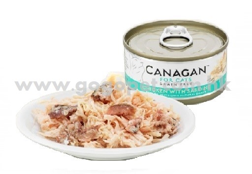 Canagan 原之選 - 無穀物雞肉伴沙甸魚天然貓罐頭 75g Canagan 原之選 - 無穀物雞肉伴沙甸魚天然貓罐頭 75g