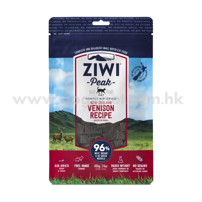 ZiwiPeak 巔峰 鹿肉配方風乾脫水鮮肉貓糧 - 400G ZiwiPeak 巔峰 鹿肉配方風乾脫水鮮肉貓糧 - 400G