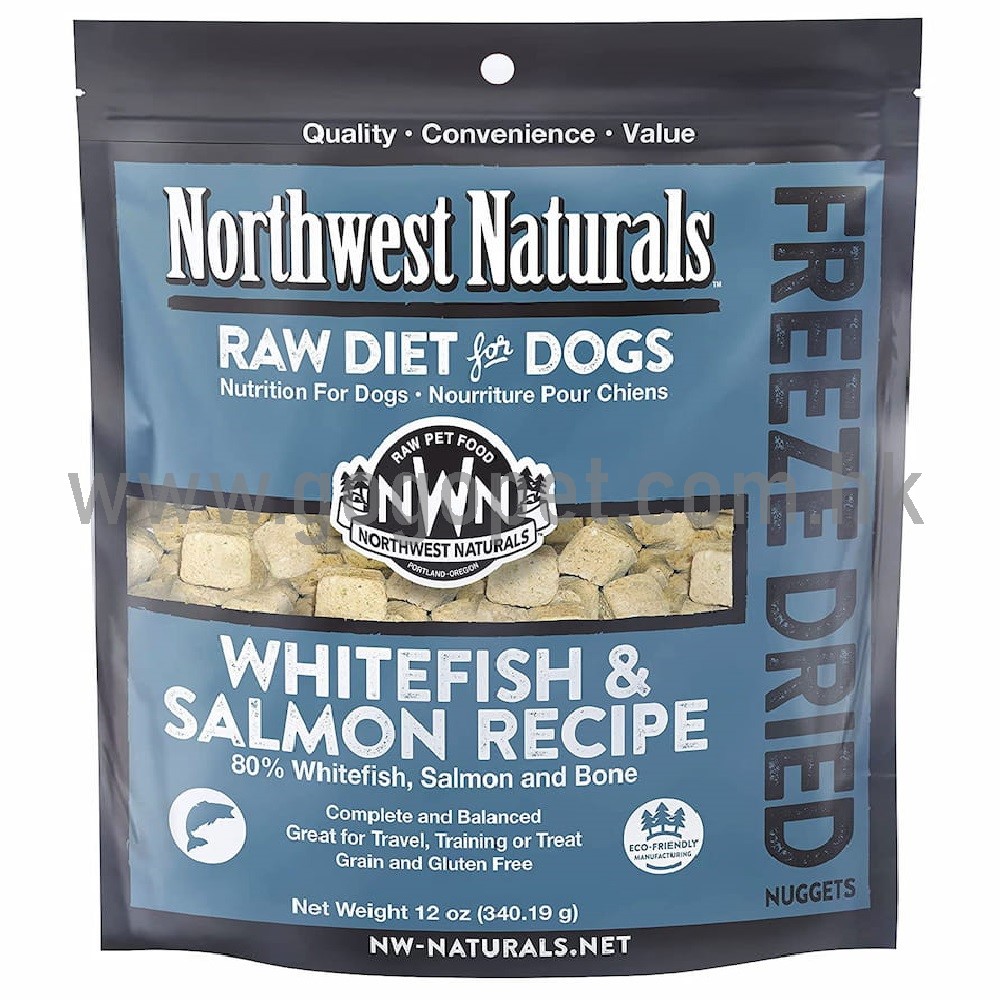 Northwest Naturals NWN 凍乾脫水白身魚+三文魚犬糧 12oz Northwest Naturals NWN 凍乾脫水白身魚+三文魚犬糧 12oz