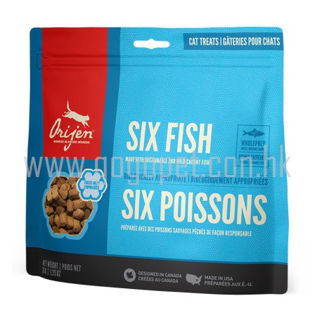 orijen貓小食 脫水小食 六種魚小食 orijen貓小食 脫水小食 六種魚小食