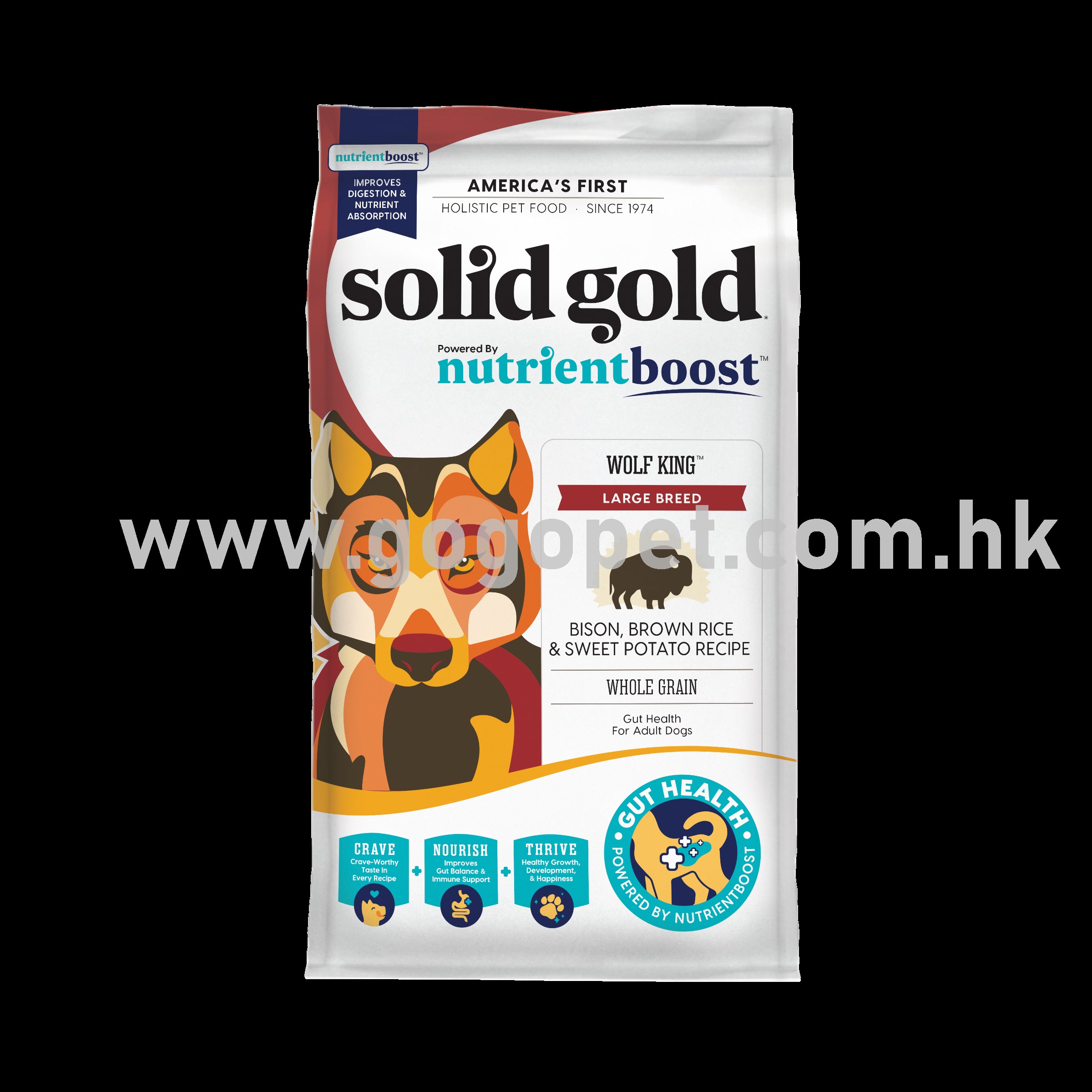 Solid Gold 素力高 中大型成犬乾狗糧 22磅lb (升級版) 行貨 Solid Gold 素力高 中大型成犬乾狗糧 22磅lb (升級版) 行貨