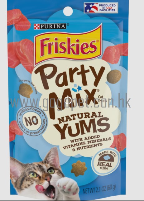 Party Mix natural yums 天然吞拿魚貓小食 2.1oz Party Mix natural yums 天然吞拿魚貓小食 2.1oz