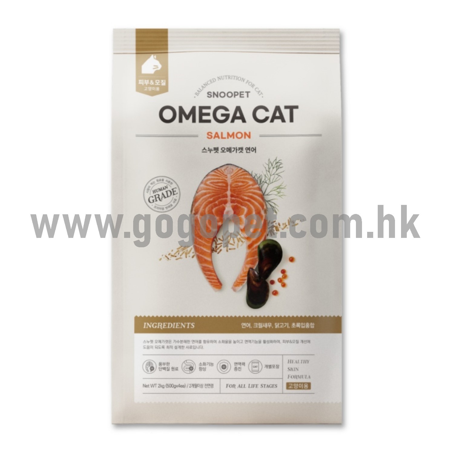 SNOOPET OMEGA CAT 三文魚、磷蝦、紅參 (皮膚及毛髮護理配方) 2KG SNOOPET OMEGA CAT 三文魚、磷蝦、紅參 (皮膚及毛髮護理配方) 2KG