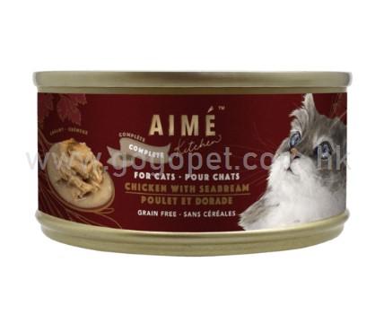 Aime Kitchen 殿堂系列 – 汁煮滑雞配鯛魚 AIME貓罐頭 貓貓主食罐頭 Aime Kitchen 殿堂系列 – 汁煮滑雞配鯛魚 AIME貓罐頭 貓貓主食罐頭