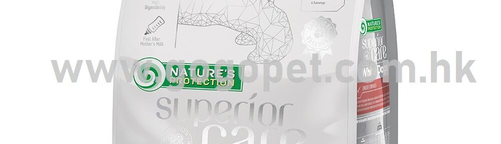 Nature’s Protection 保然 – White Dog 淚腺美毛BB犬及母乳配方 (低敏三文魚) 1.5KG