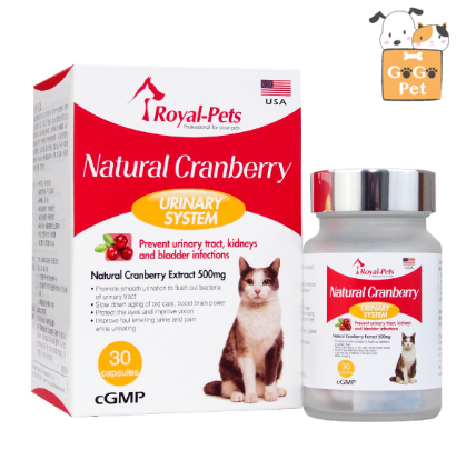 Royal-Pets 天然小紅莓 30粒膠囊 貓貓尿道保健 Royal-Pets 天然小紅莓 30粒膠囊 貓貓尿道保健