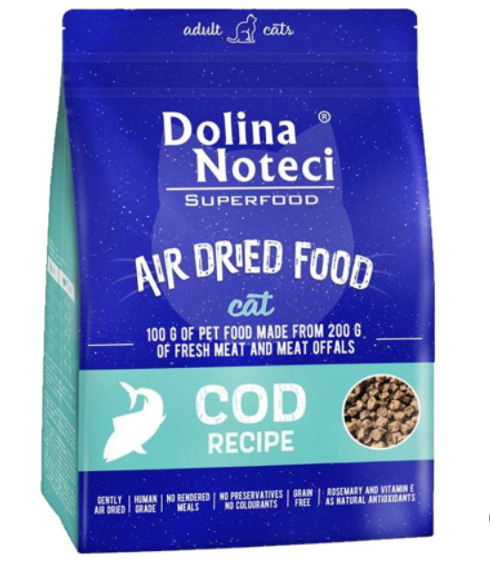 Dolina Noteci 無穀物低溫風乾鱈肉 貓糧1kg 生肉貓糧 貓貓風乾糧 波蘭貓糧 Dolina Noteci 無穀物低溫風乾鱈肉 貓糧1kg 生肉貓糧 貓貓風乾糧 波蘭貓糧